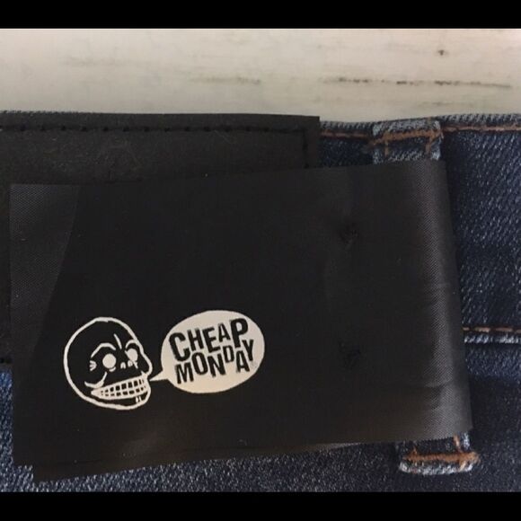 Cheap Monday Short Skin Denim Jean Shorts - Picture 3 of 11